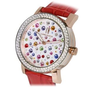Capri Watch - Swarovski crystals and gold hardware
